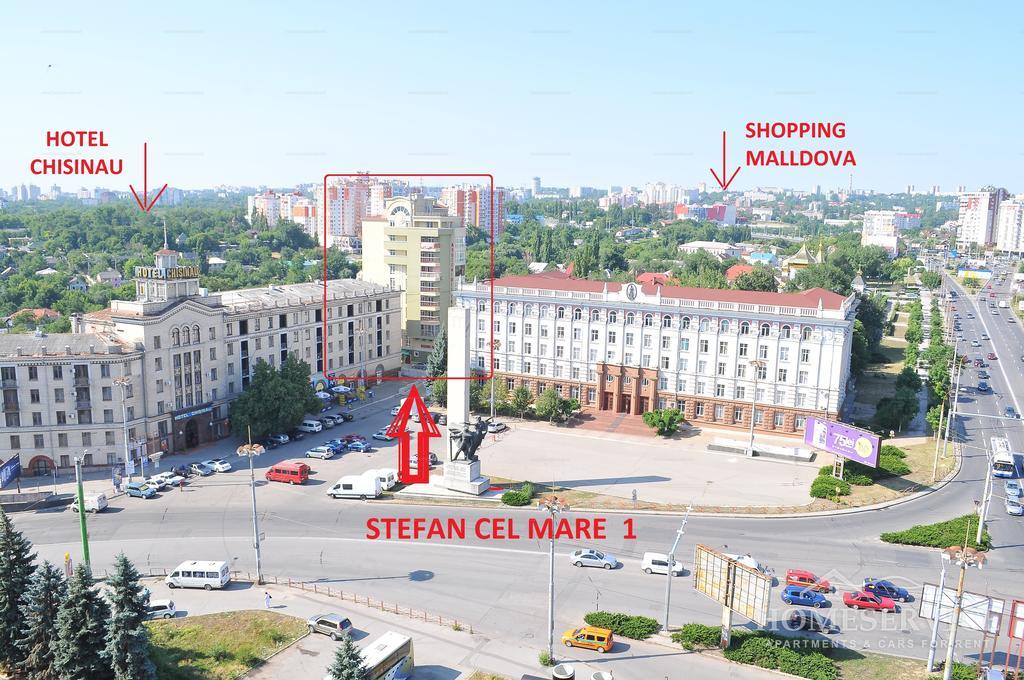 Homeservice Apartments On Stefan Cel Mare Boulevard Kischinau Exterior foto